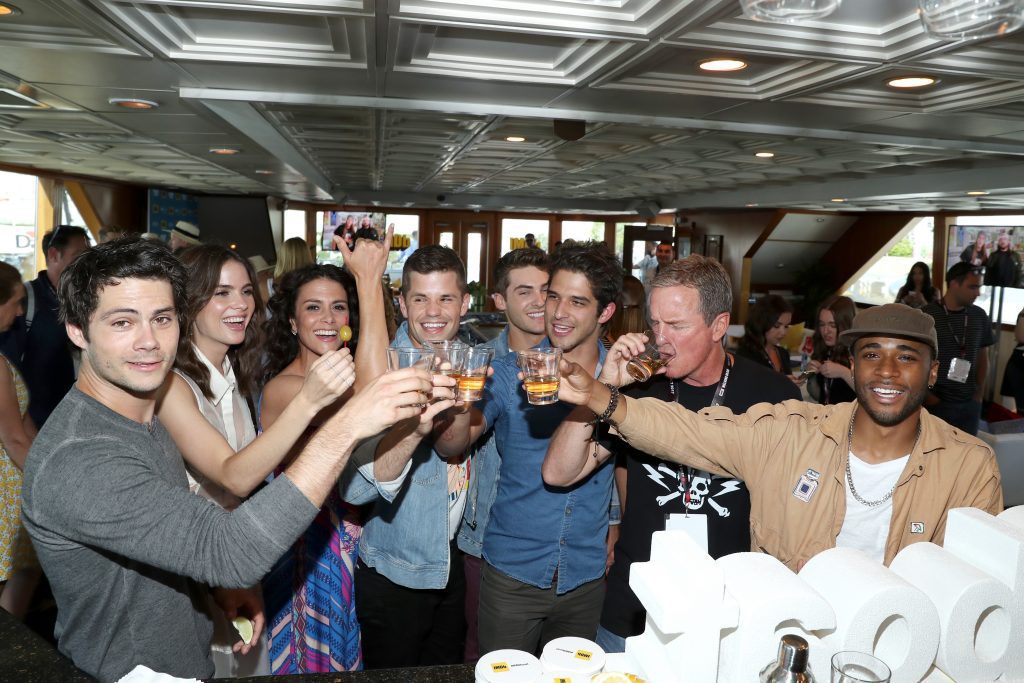 SAN DIEGO, CA - JULY 20:  (L-R) Actors Dylan O'Brien, Shelly Hennig, Melissa Ponzio, Charlie Carver, Cody Christian, Tyler Posey, Linden Ashby and Khylin Rhambo at the #IMDboat At San Diego Comic-Con 2017 at The IMDb Yacht on July 20, 2017 in San Diego, California.  Photo by Rich Polk/Getty Images for IMDb)  (Photo by Rich Polk/Getty Images for IMDb)