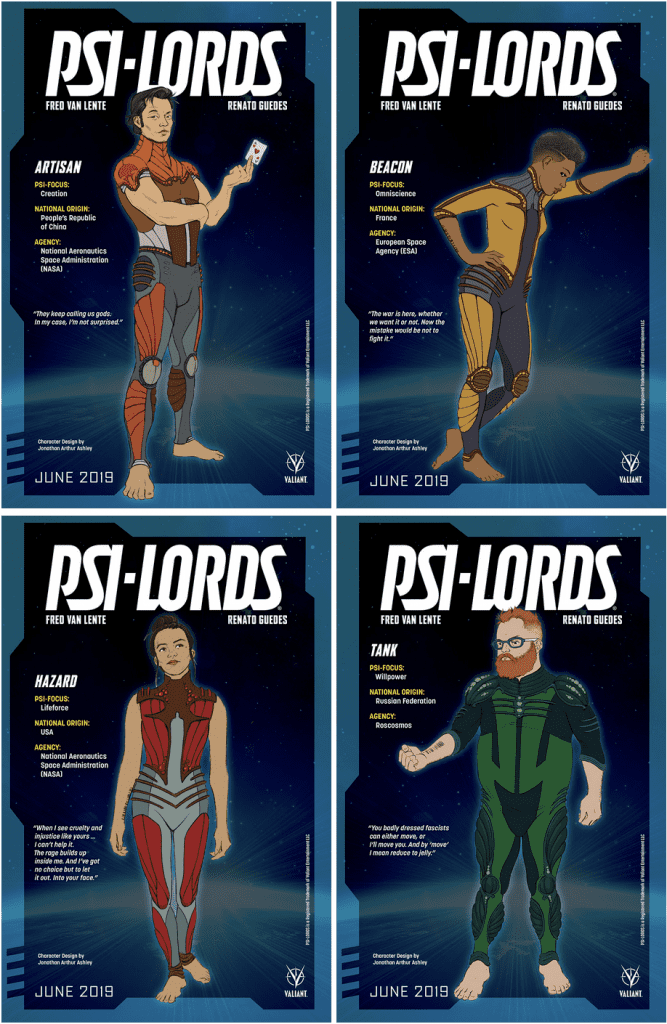 Meet the Stars of PSI-LORDS, Valiant’s New Sci-fi Action Series!