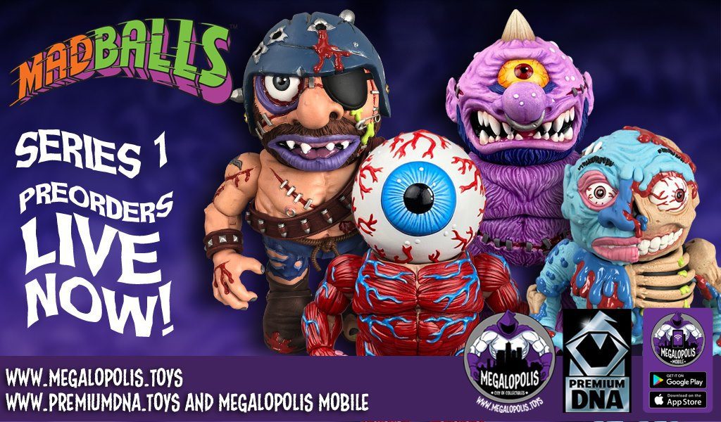 Megalopolis: Premium DNA Madballs Wave 1 Action Figures Now Up for Pre-Order!