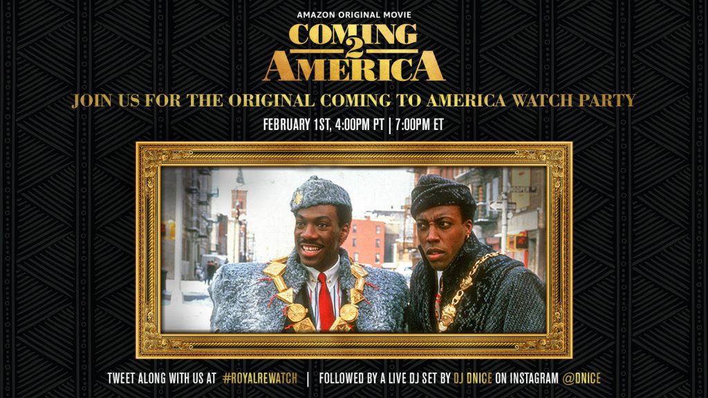 Join us for a #RoyalRewatch of the original COMING TO AMERICA! Just in time for COMING 2 AMERICA