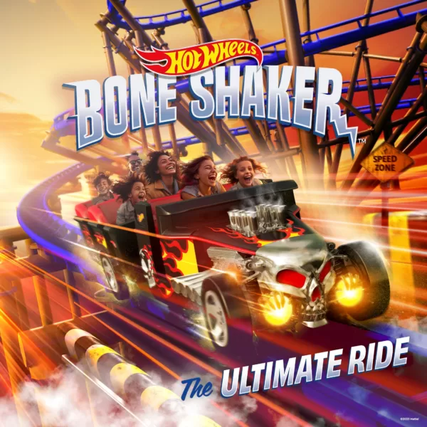 Mattel Adventure Park set for 2024 opening featuring first-of-its-kind Hot Wheels Bone Shaker Rollercoaster