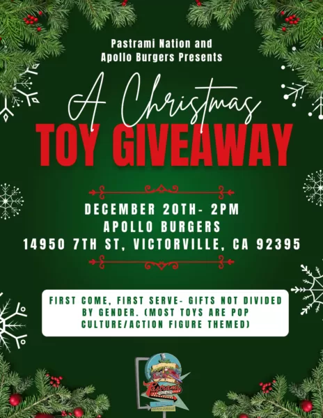 Pastrami Nation’s “A Christmas Toy Giveaway” Today at 2pm