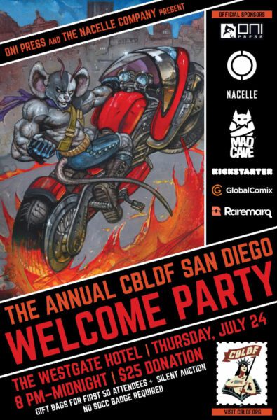 SDCC 2025: Oni Press & The Nacelle Company Rev Up the Annual CBLDF San Diego Comic-Con Welcome Party with BIKER MICE FROM MARS!